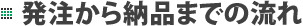 発注から納品までの流れ